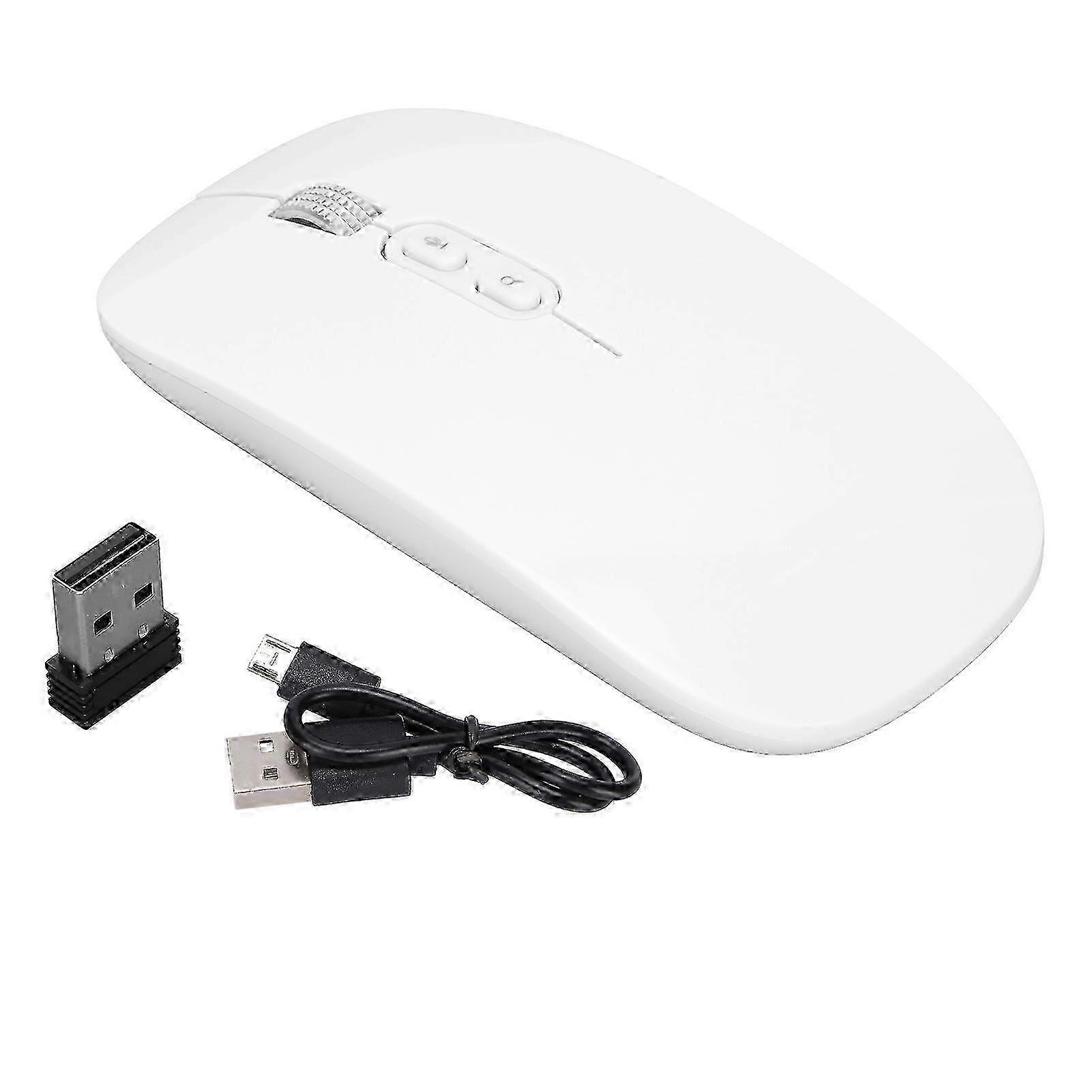Wireless 1600DPI AI Optical Mouse with Voice Input for Laptop Desktop - White