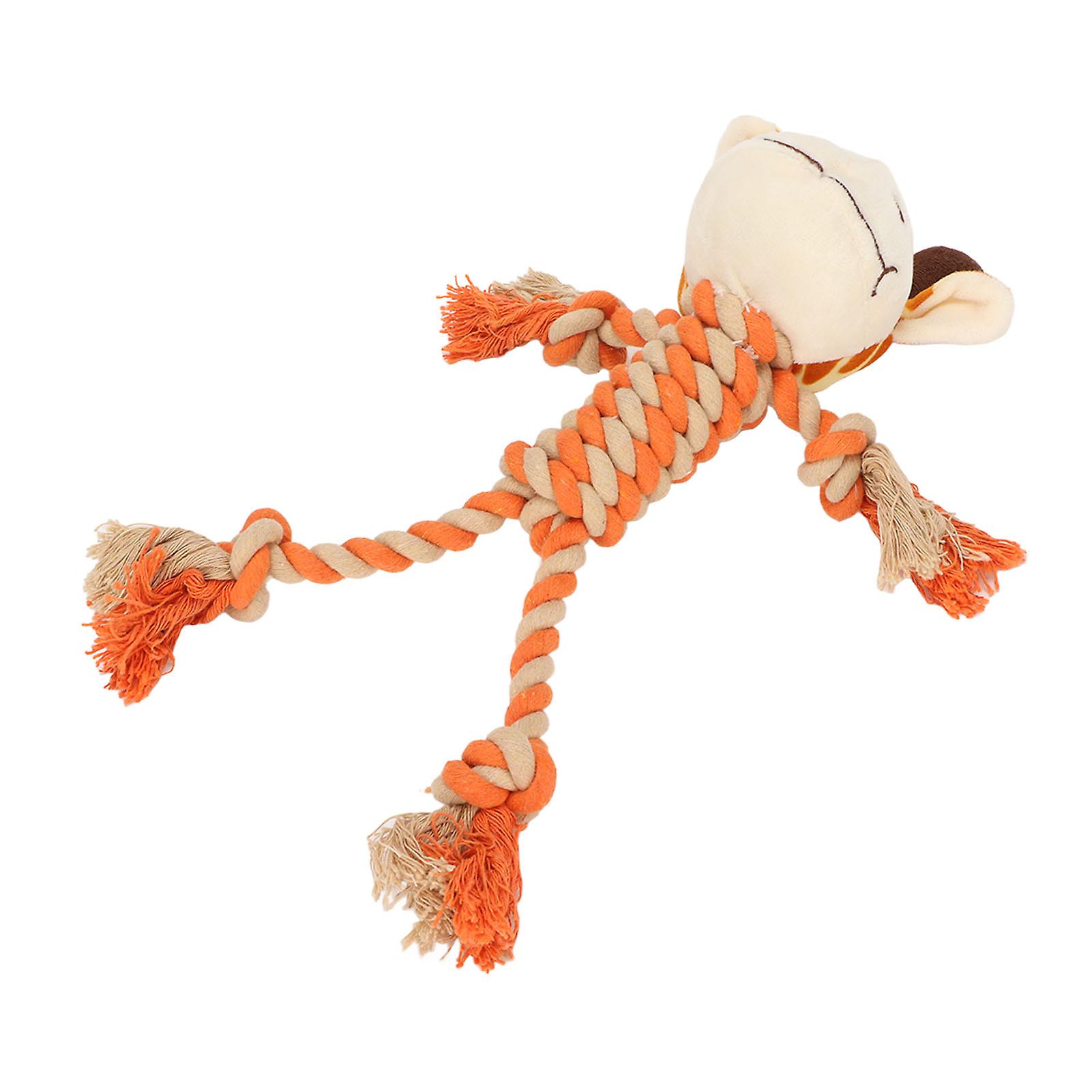 Squeaky Plush Giraffe Dog Toy Bite Resistant 3D Molar Chew