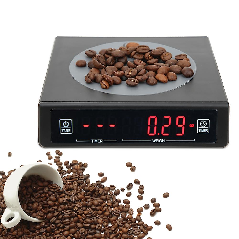 Black Coffee Baking Kitchen Electronic Scale Battery Rechargeable with Timing Function 3kg/0.1g