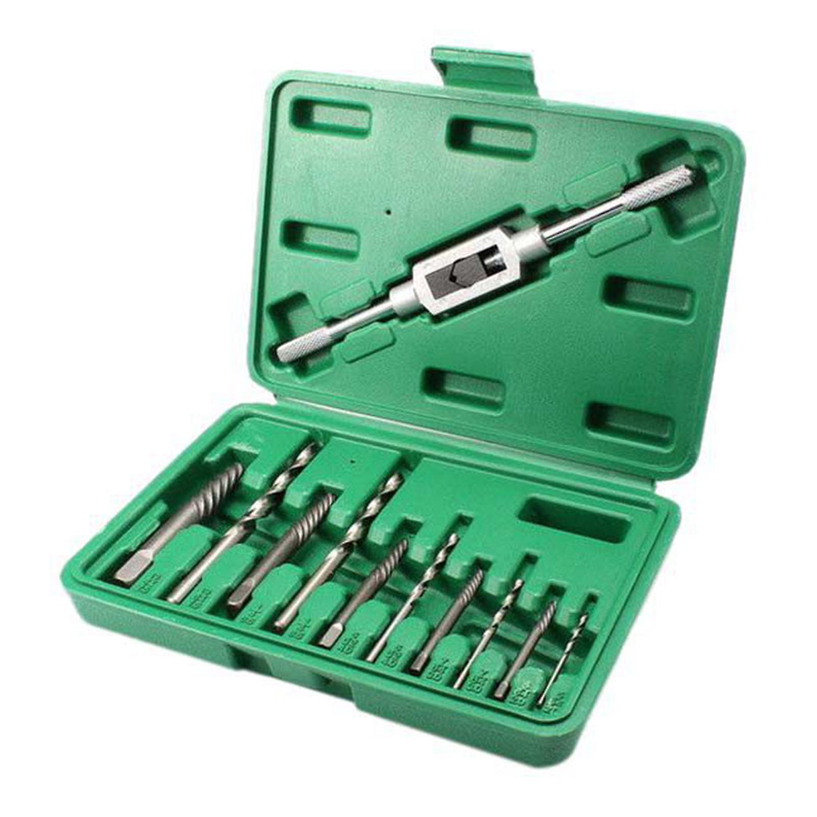 11Pcs Damaged Screw Extractor Set Broken Remover Kit Removal Tool for Machine Repair 