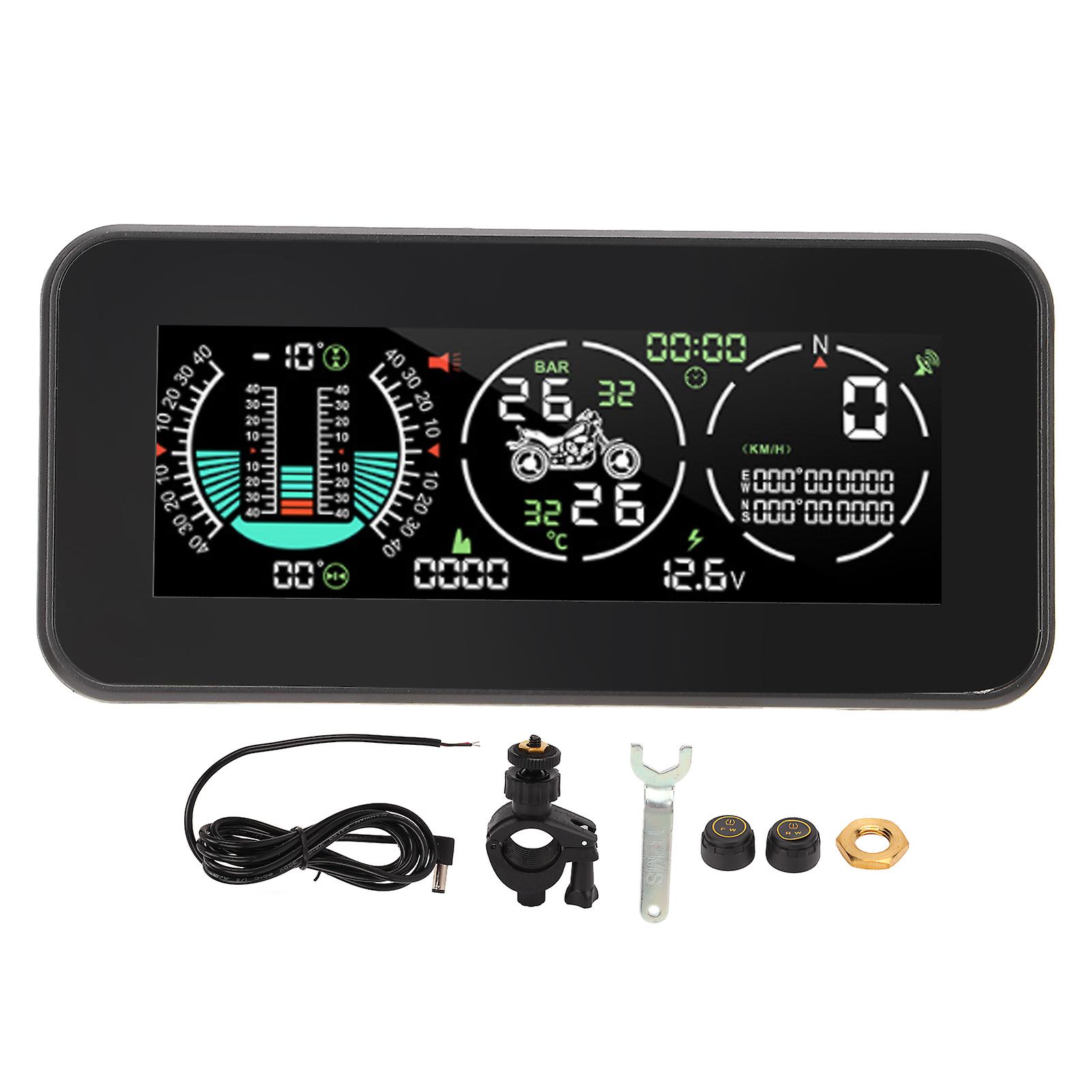 TPMS for Motorcycle with 2 External Sensors and HUD Display