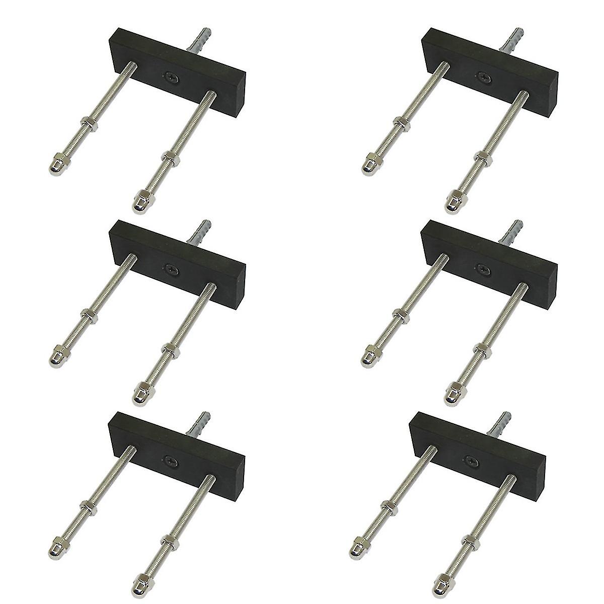 6 Pack Skateboard Floating Deck Display Wall Mount Rack Holder