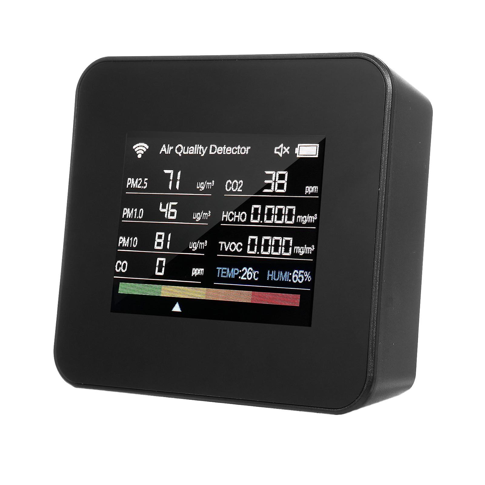 14-in-1 Indoor Air Quality Monitor Tuya WiFi Air Quality Detector Detects CO₂ CO TVOC HCHO