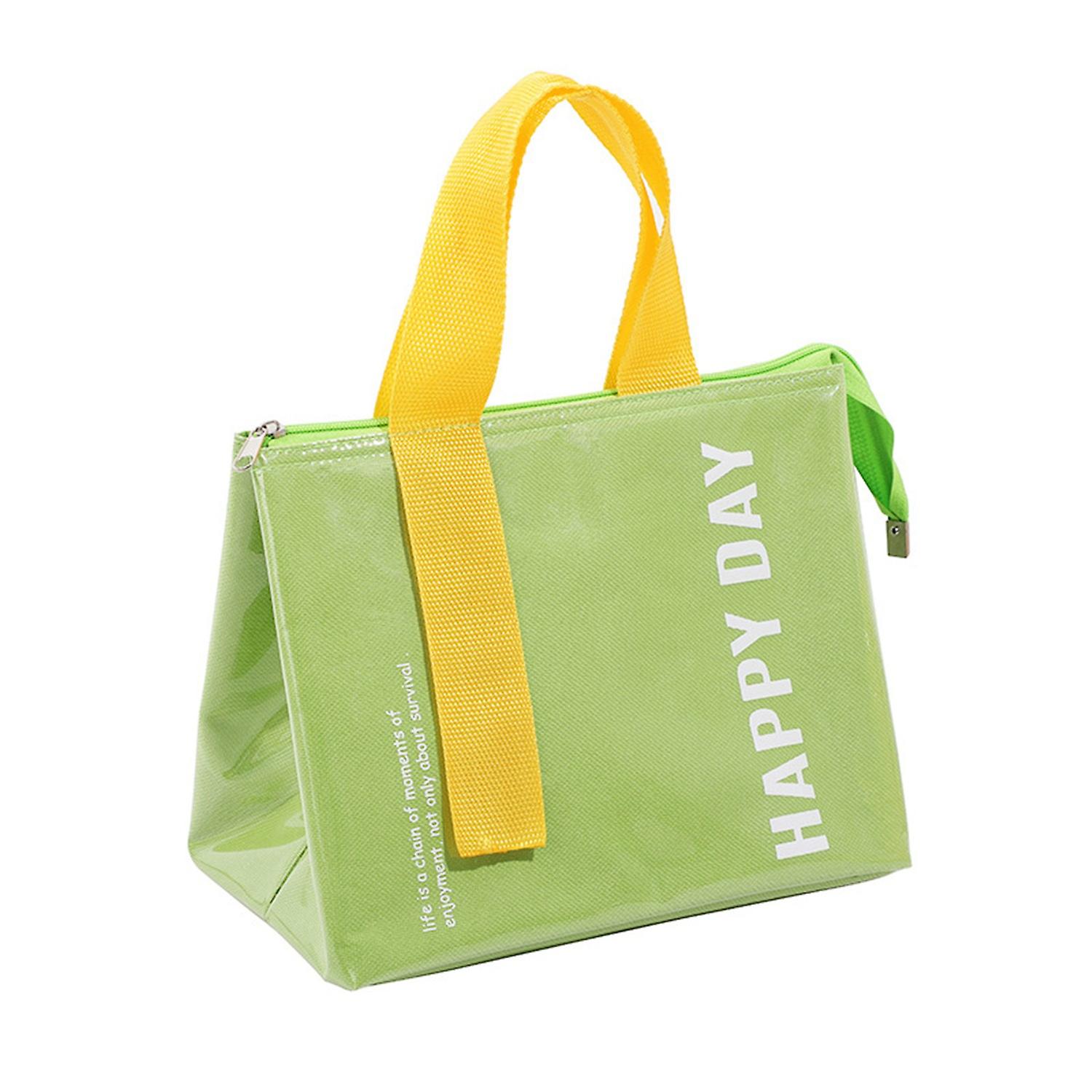 OuZhan Bento Bag Large Capacity Smooth Zipper Waterproof Insulated Wear-resistant Keep Freshing