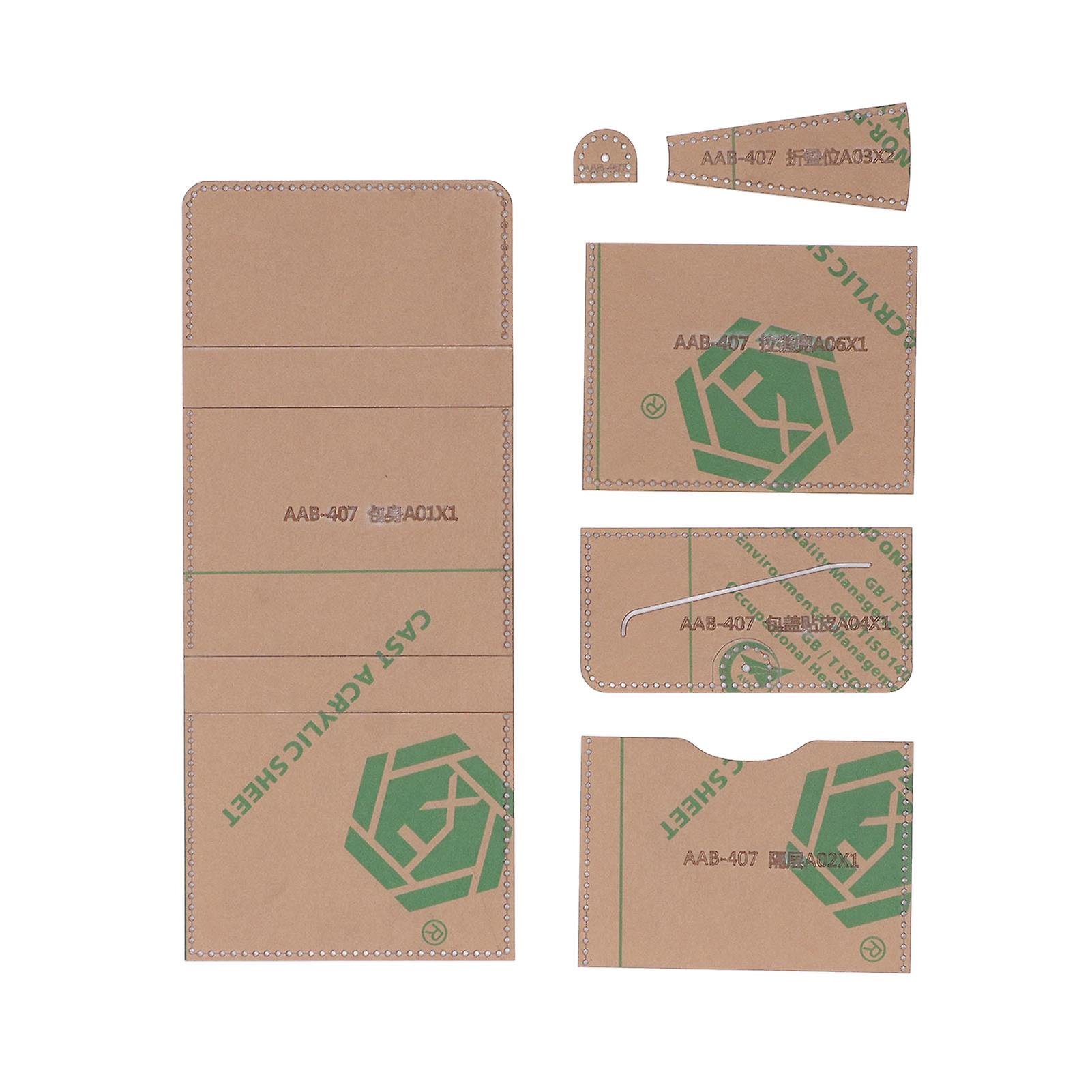 Acrylic Wallet Pattern Stencil Precise Cutting Clear Purse Acrylic Stencil Template for DIY Leather Crafts Mould Tool