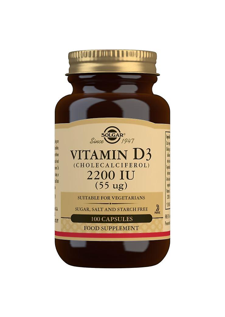 Solgar Vitamin D3 (Cholecalciferol) 2200IU (55 µg) - 100 Vegicaps