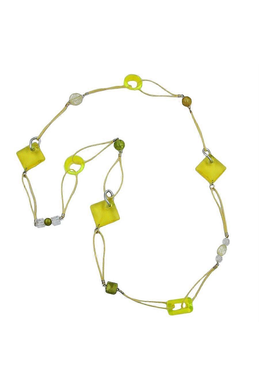 Necklace Yellow Green 100cm - Gl02508