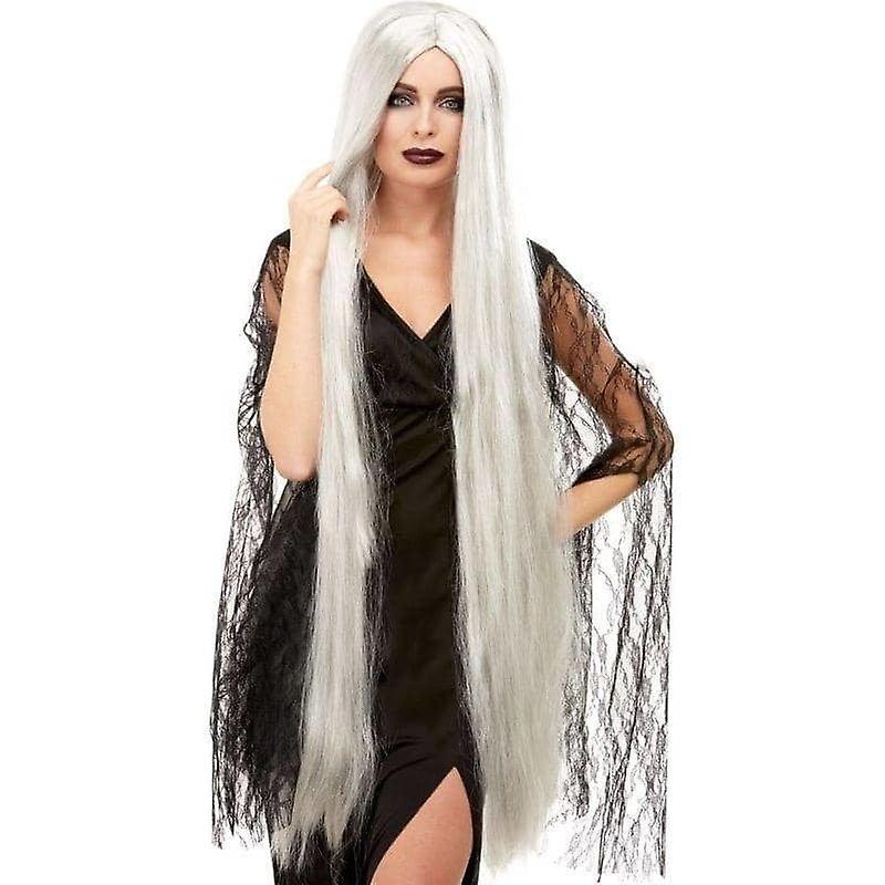 Witch Wig Extra Long Adult Grey 52068