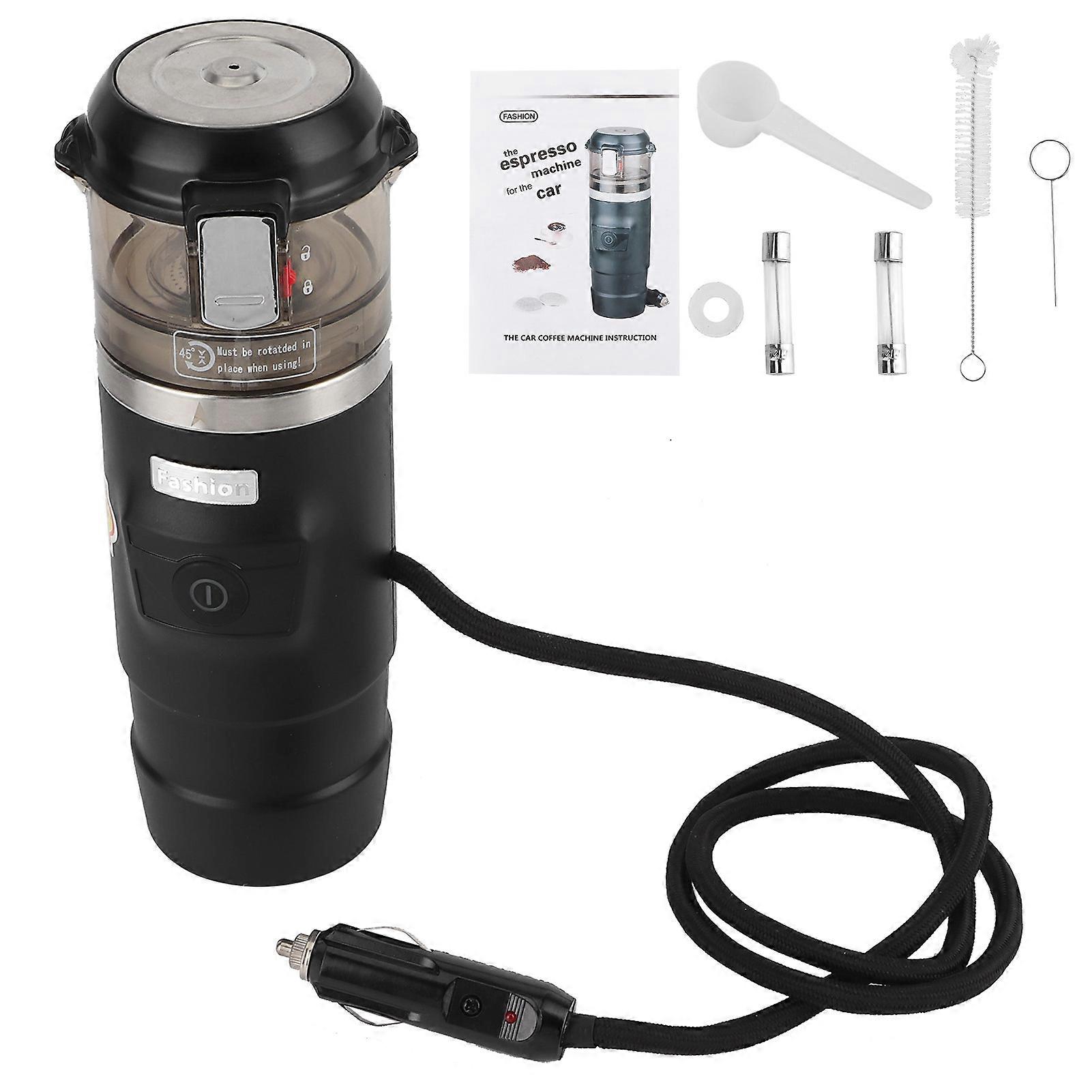 Portable coffee maker for car with 12V power supply