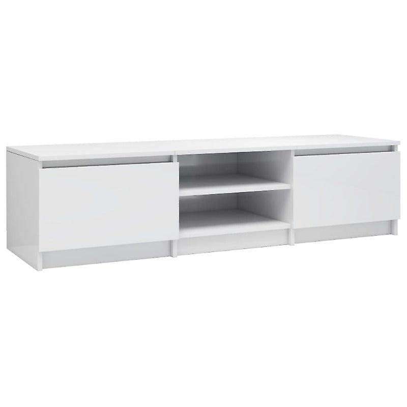 Tv Cabinet High Gloss White 140X40x35.5 Cm Engineered Wood Tv Stands & Entertainment Units
