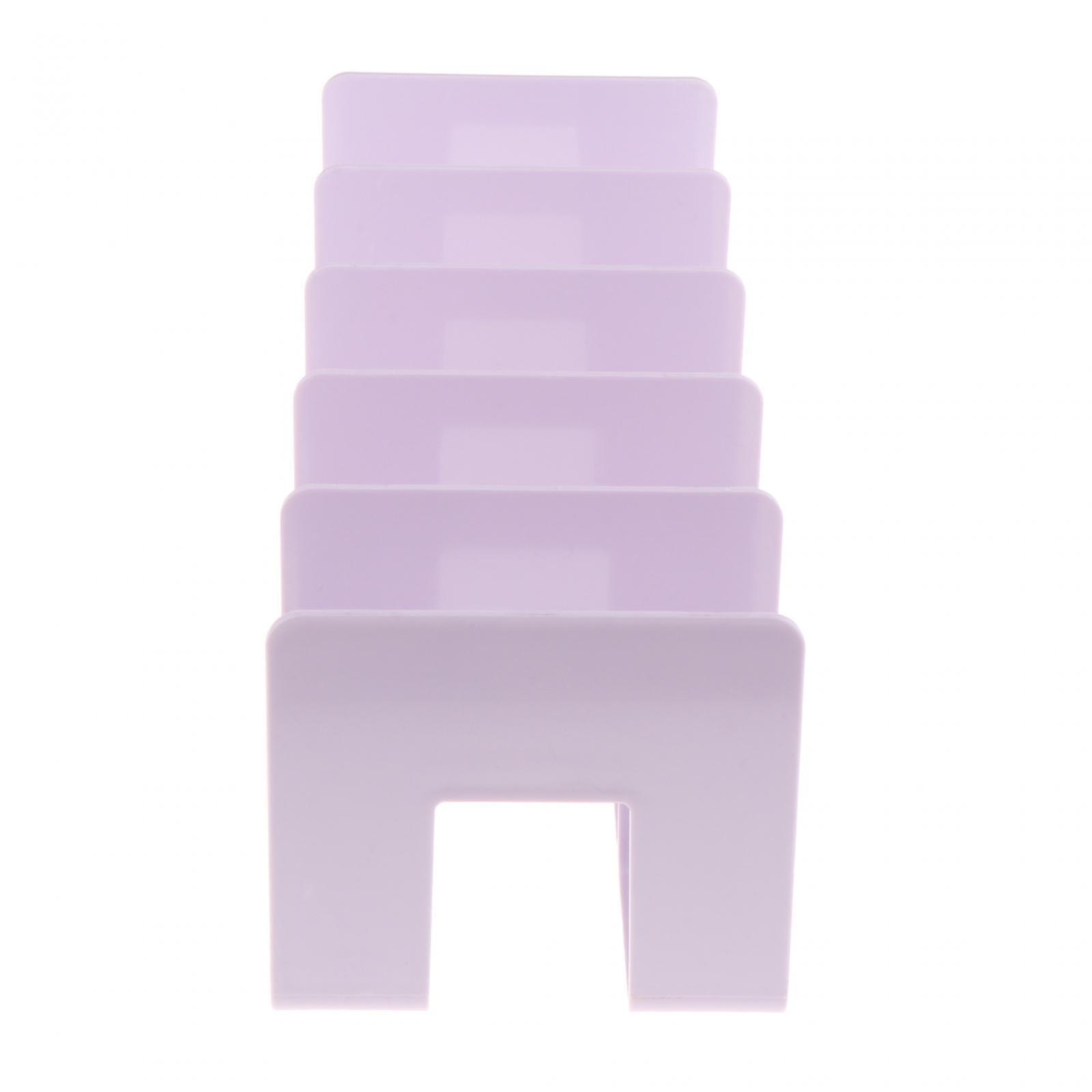 Acrylic File Organizer Desktop Paper Organizer for Desk Study Room Bookshelf Violet