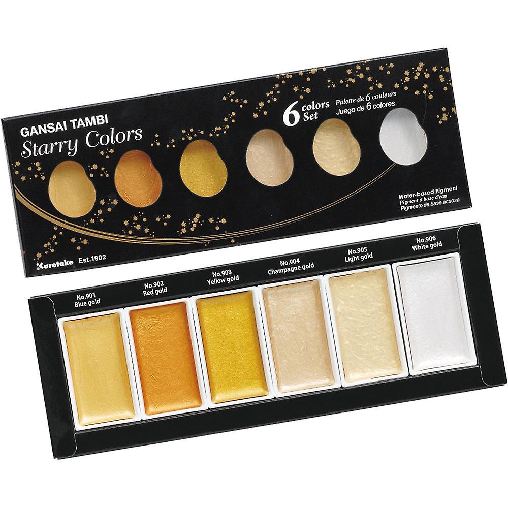 Kuretake Gansai Tambi Watercolour Starry Colours Set of 6