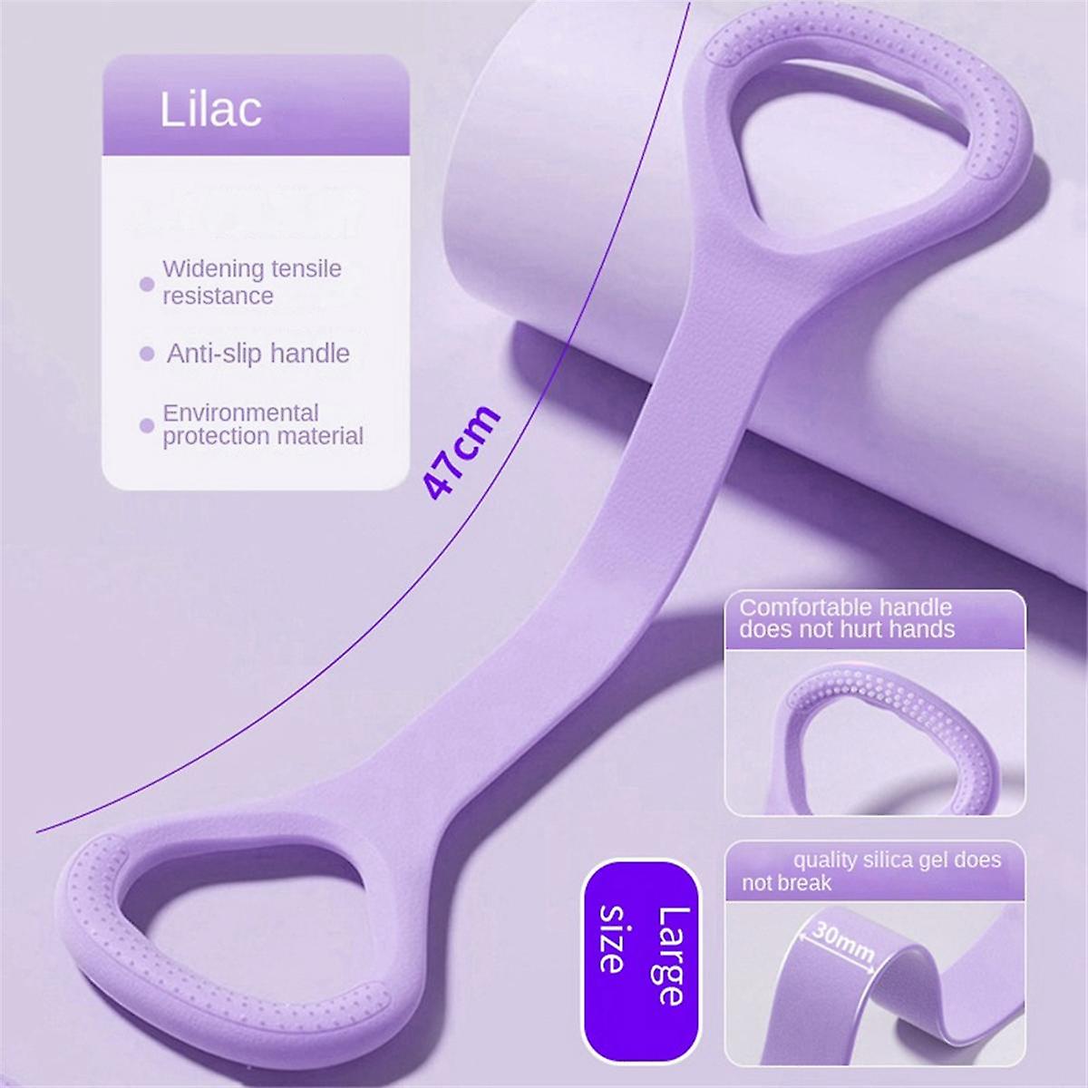 Purple 8-Figure Tensioner, Open Back Training Tool for Shoulder and Back Slimming, Yoga Fitness Tension Belt