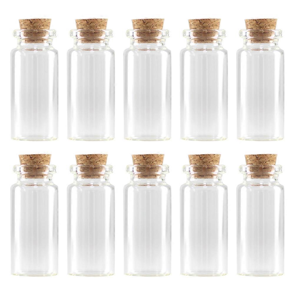 100pcs DIY Cork Glass Bottle Materials Small Transparent Storage Containers (3ML)