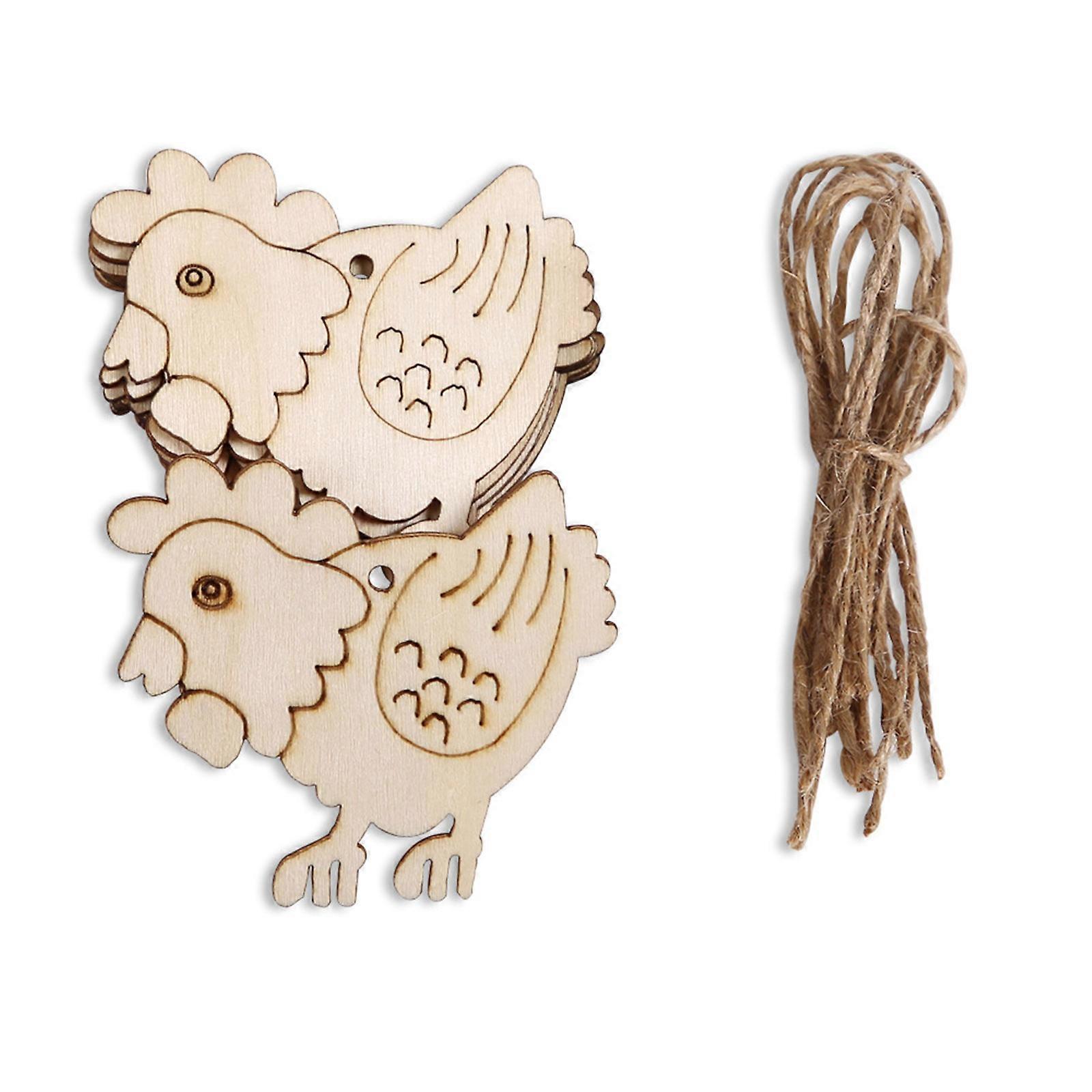  عيد الفصح أرنب بيض الدجاج بتلة رقائق الخشب مجموعة DIY الملونة رسمت القرشف الخشبي لتزيين حفلات مهرجان اليدوية