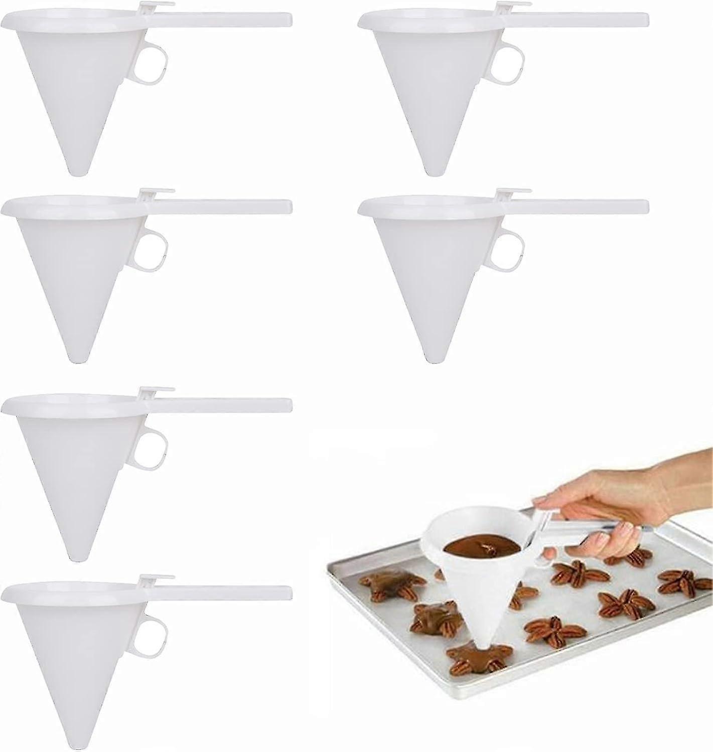 Baking Funnel Small Plastic Set - 6pcs Mini Kitchen Tool For Dessert Making