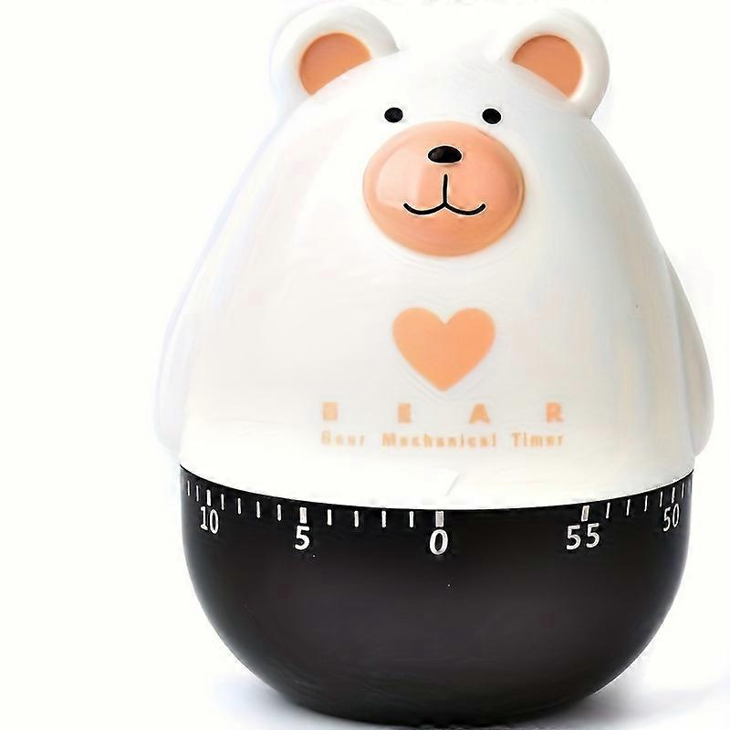Mechanical Kitchen Timer, Cute Cartoon Bear Timer, End 60 Minutes Manual Countdown Timer For Classroom, Home, Learning And Cooking