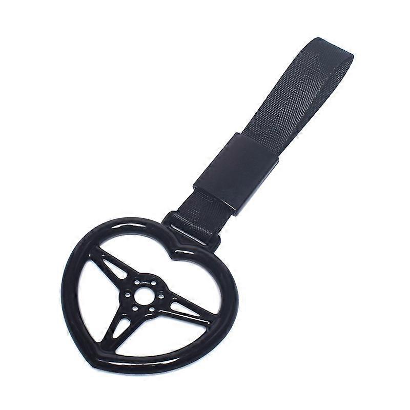 Ring Bus Train Hook Strap Cute Heart Shape Handle Strap Drift Car Tow Strap Tsurikawa JDM Universal Exterior Warning Hang Ring