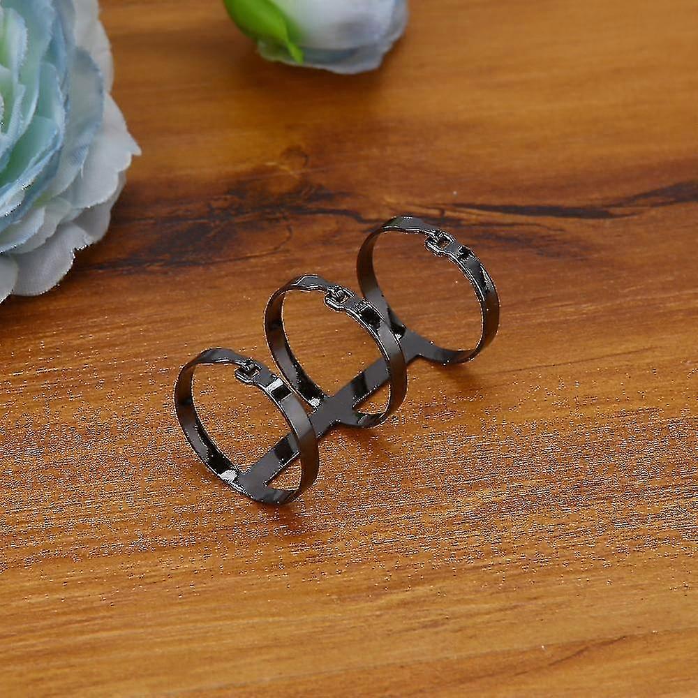 Three-ring Metal Binding Clipblack12pcs