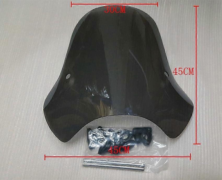 Motorcycle modification universal Tianjian King round light street car front windshield glass imported PC can not crush the windshield