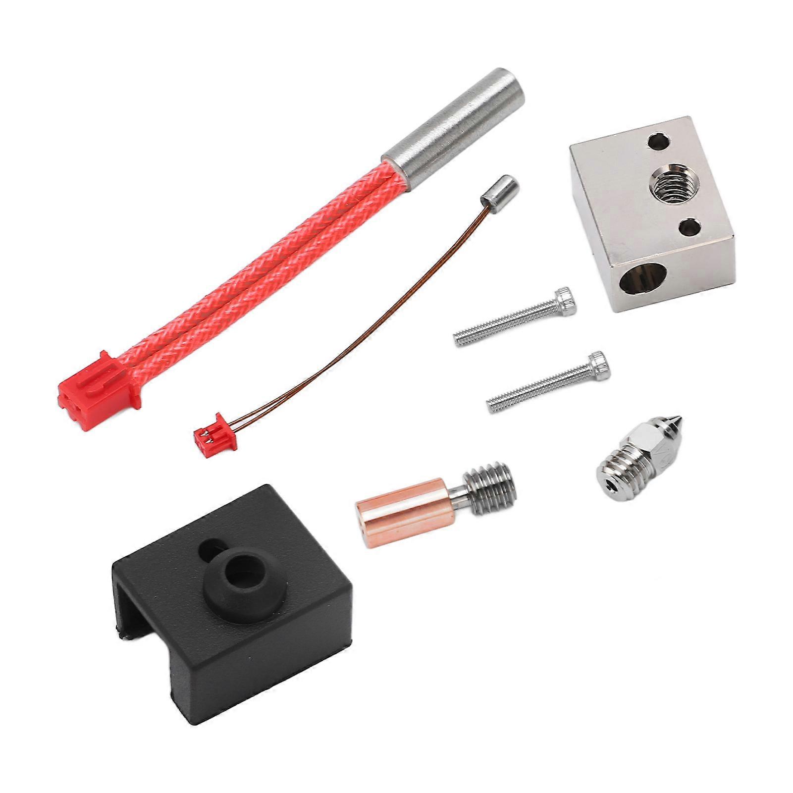 3D Printer Hotend Kit Bimetal Heating Block Throat Tube Heater Nozzle Extruder Parts for Ender 3 S1 24V 40W 300