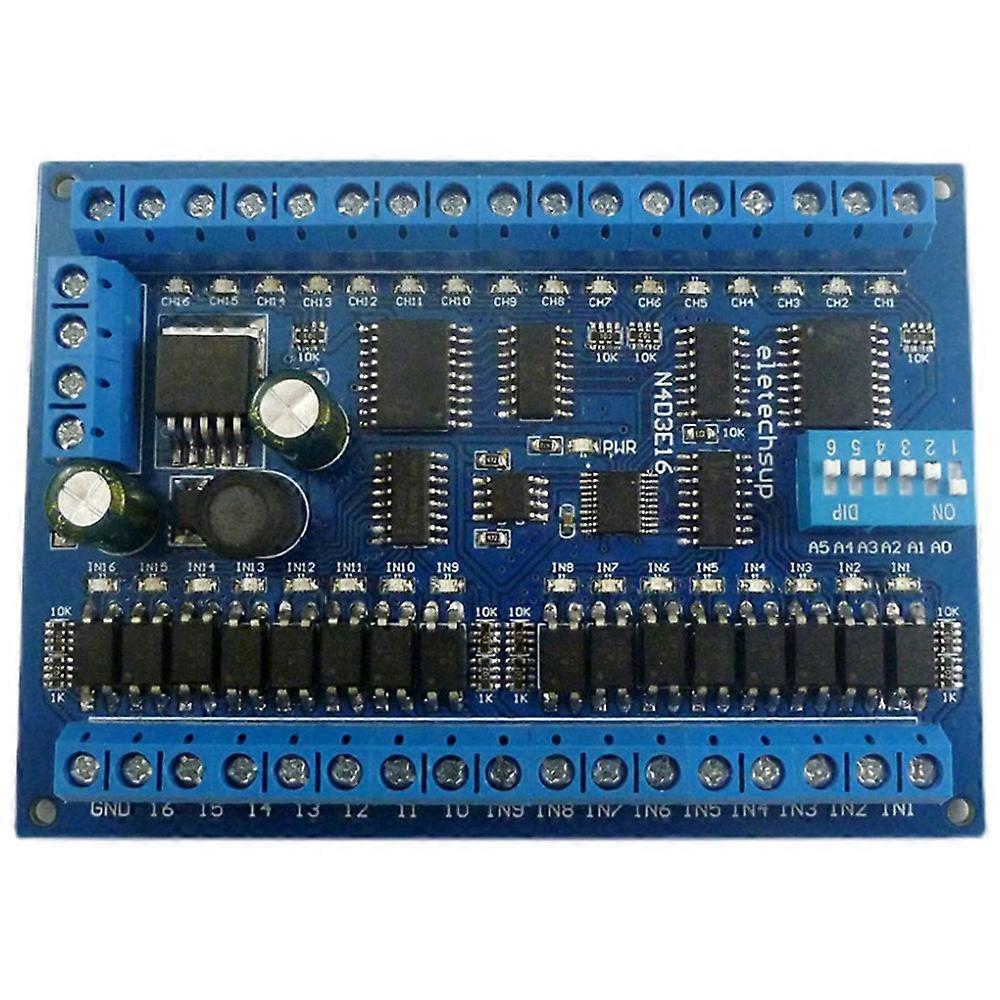 DC 12V 24V 16 Input 16 Output RS485 Remote Control Switch PLC IO Expansion Board Modbus RTU Module