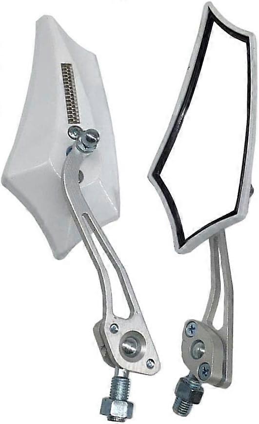 white Universal motorcycle side mirror mirror scooter 8/10mm bicycle