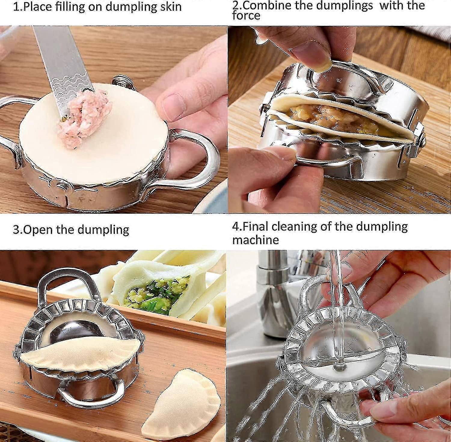 3pcs Dumpling Maker,stainless Steel Dumpling Mold And Dumpling Machine Press, 3.9 Inch