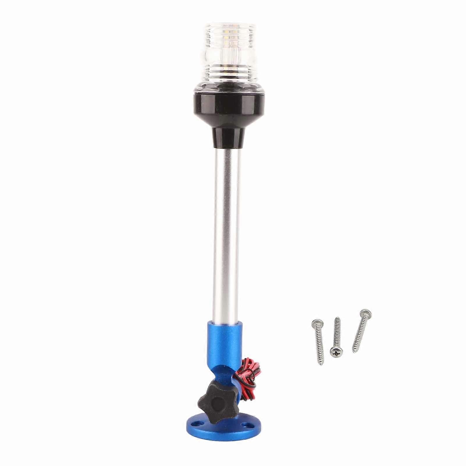 LED Navigation Anchor Light 2nm IP66 Waterproof Fold Down All Round 360 Boat Stern Lamp for Yachts MarinesBlue