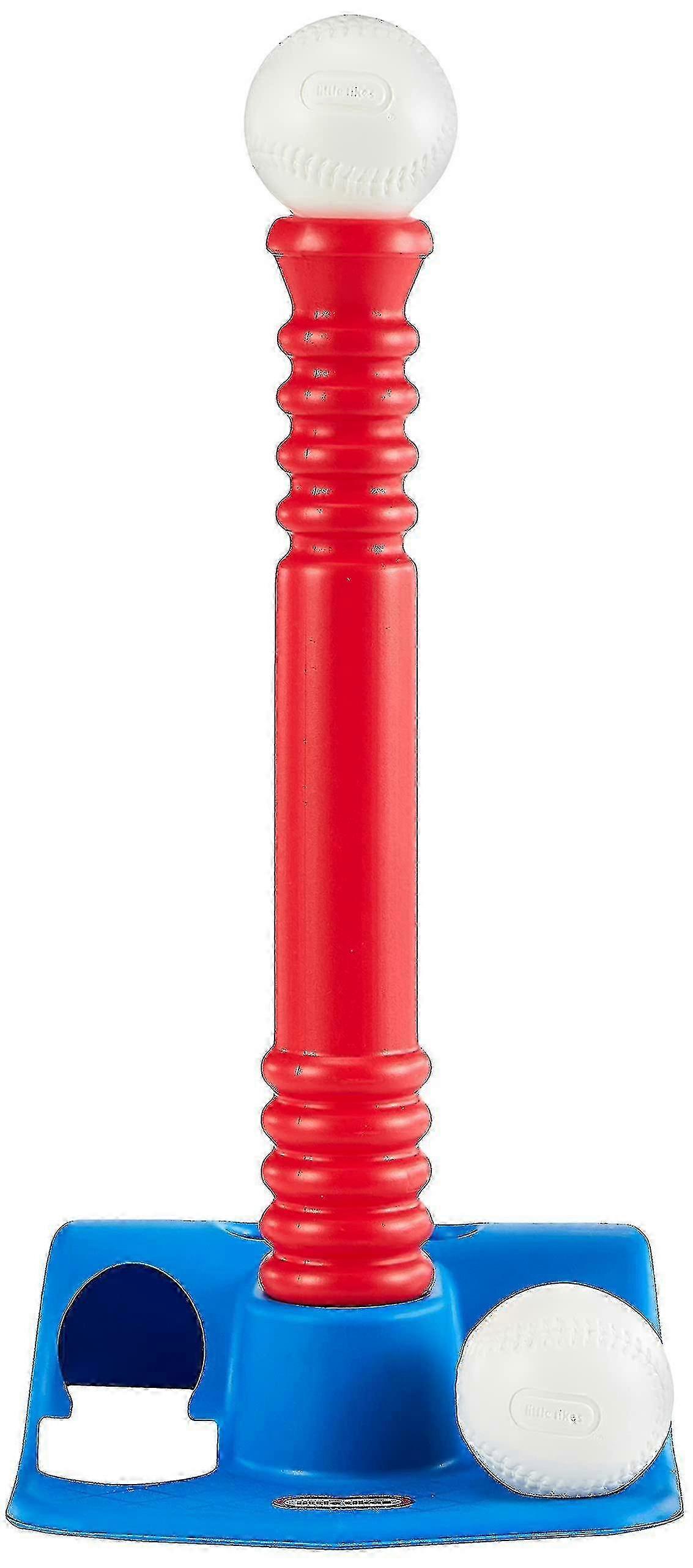 子供のための野球トレーニングセット5ボール付きTボールおもちゃ幼稚園スポーツ教育機器(赤)