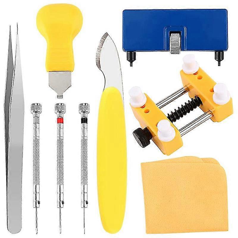watch battery tool kit, 9 pcs professional watch back remover tool