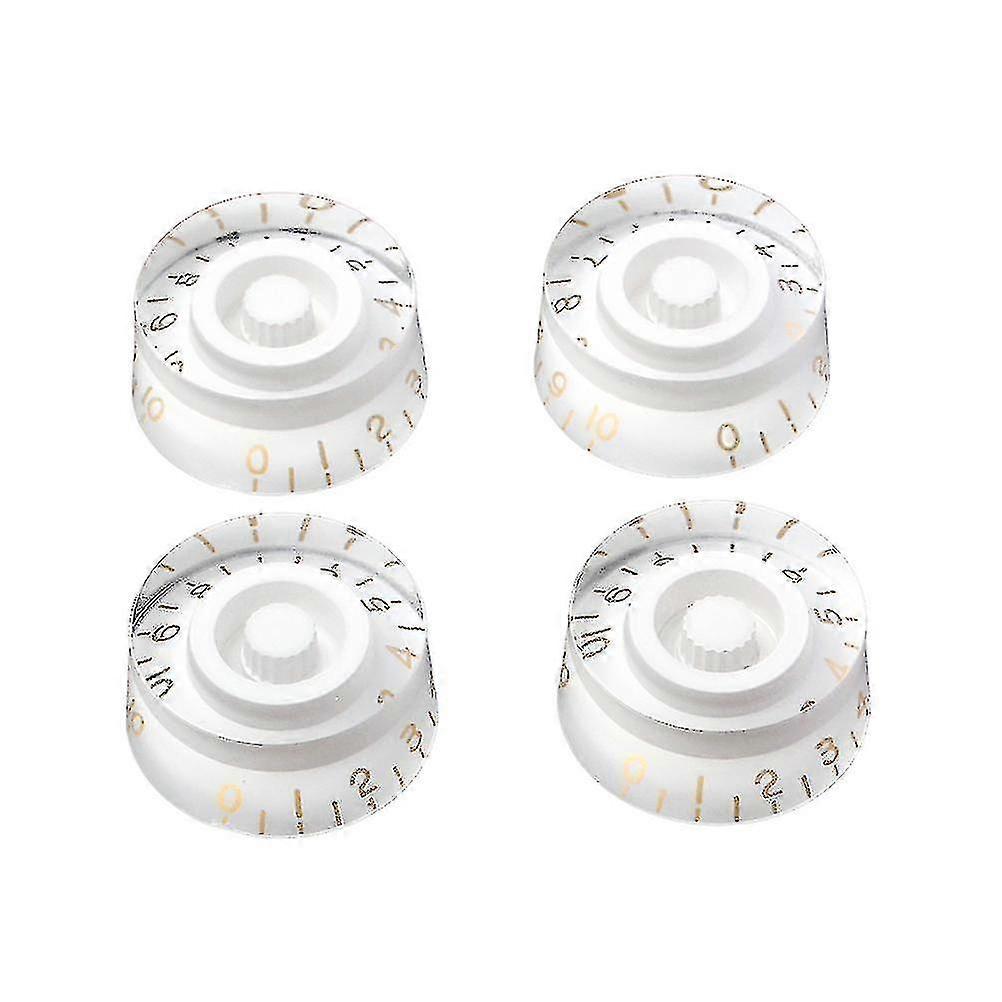 4pcs/set Round Guitar Knobs Volume Tone Control Knobs Rotary Knobs Epiphone Style Electric Guitar Parts Replacement Gd31 (white)