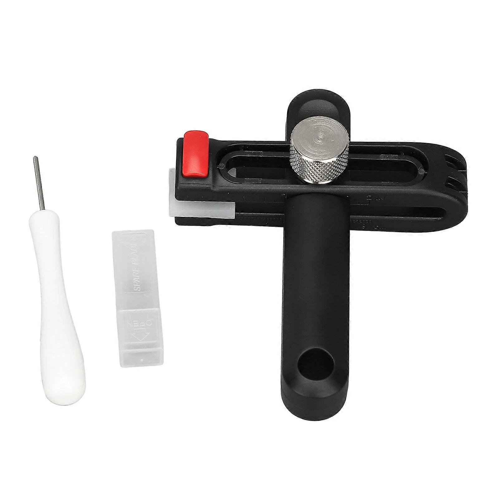 Leather Strap Cutter with 3 Metal Blades Hand Cutting Set for 15.5mm Thickness 52mm Width Strip and Belt