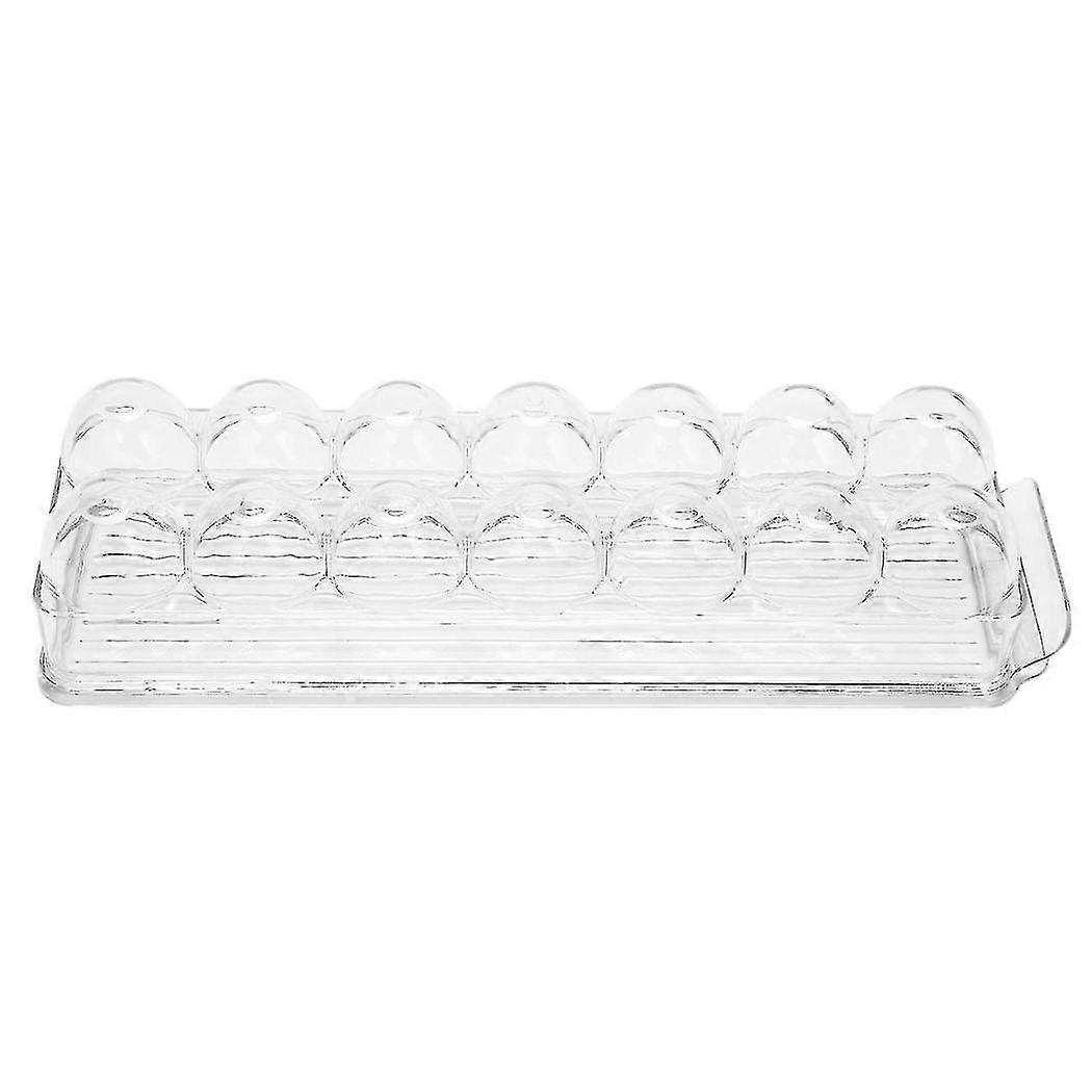 14 Grid Clear Acrylic Fridge Refrigerator Egg Container For Kitchen