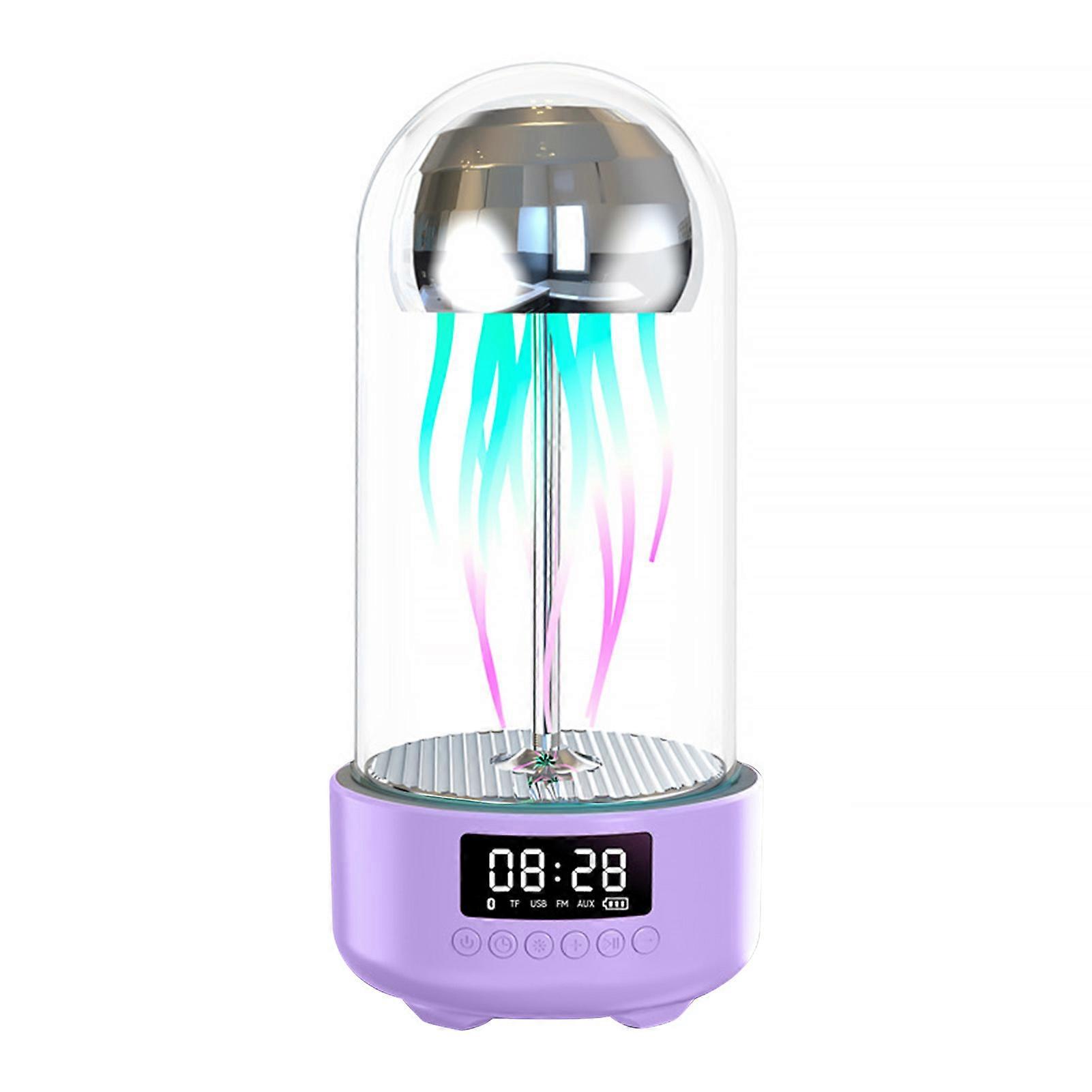 Wireless Speaker Jellyfishs Light with LED Display Stereo Surround Bass Music Box for Home Travel Gym