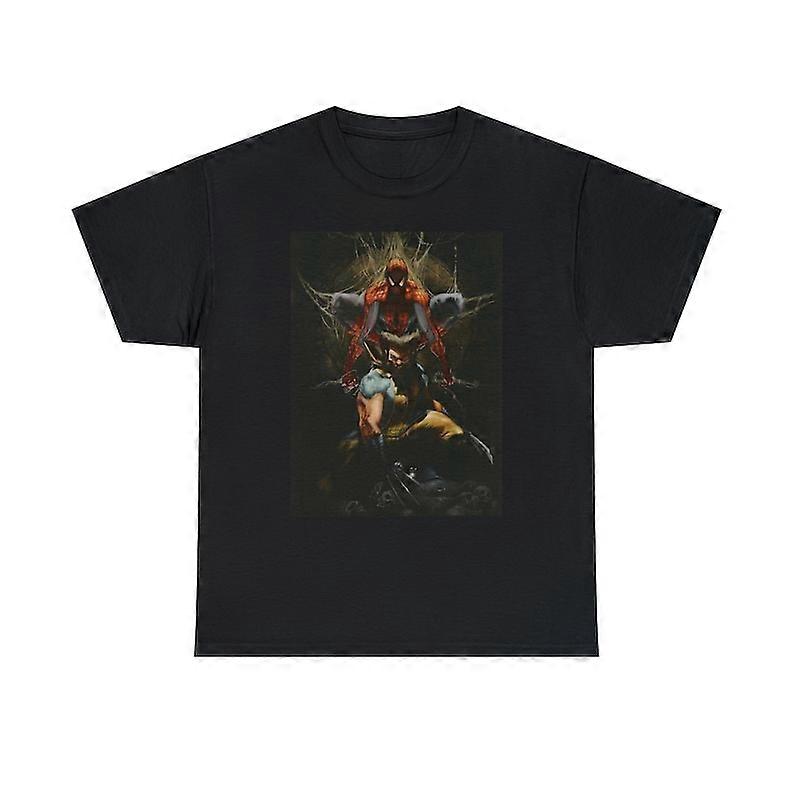 Spider-Man Wolverine Unisex Heavy Cotton Tee-Drr109