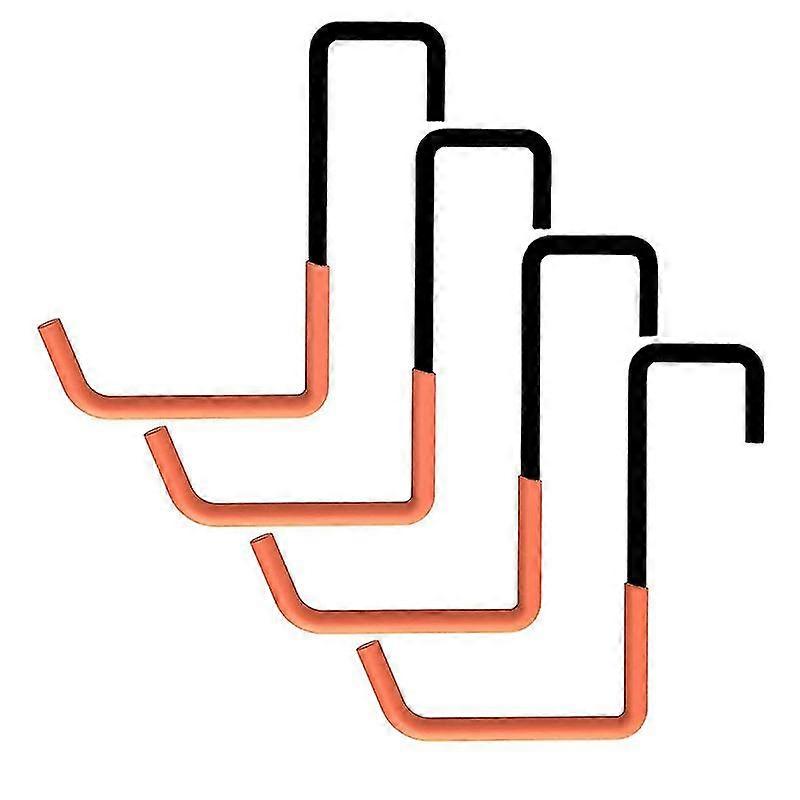 خطافات الجمالون DWW الثقيلة ، خطافات S الكبيرة ، شماعات دراجات السلم ، منظم تخزين المرآب ، مطلي بالفينيل ، برتقالي 4pack