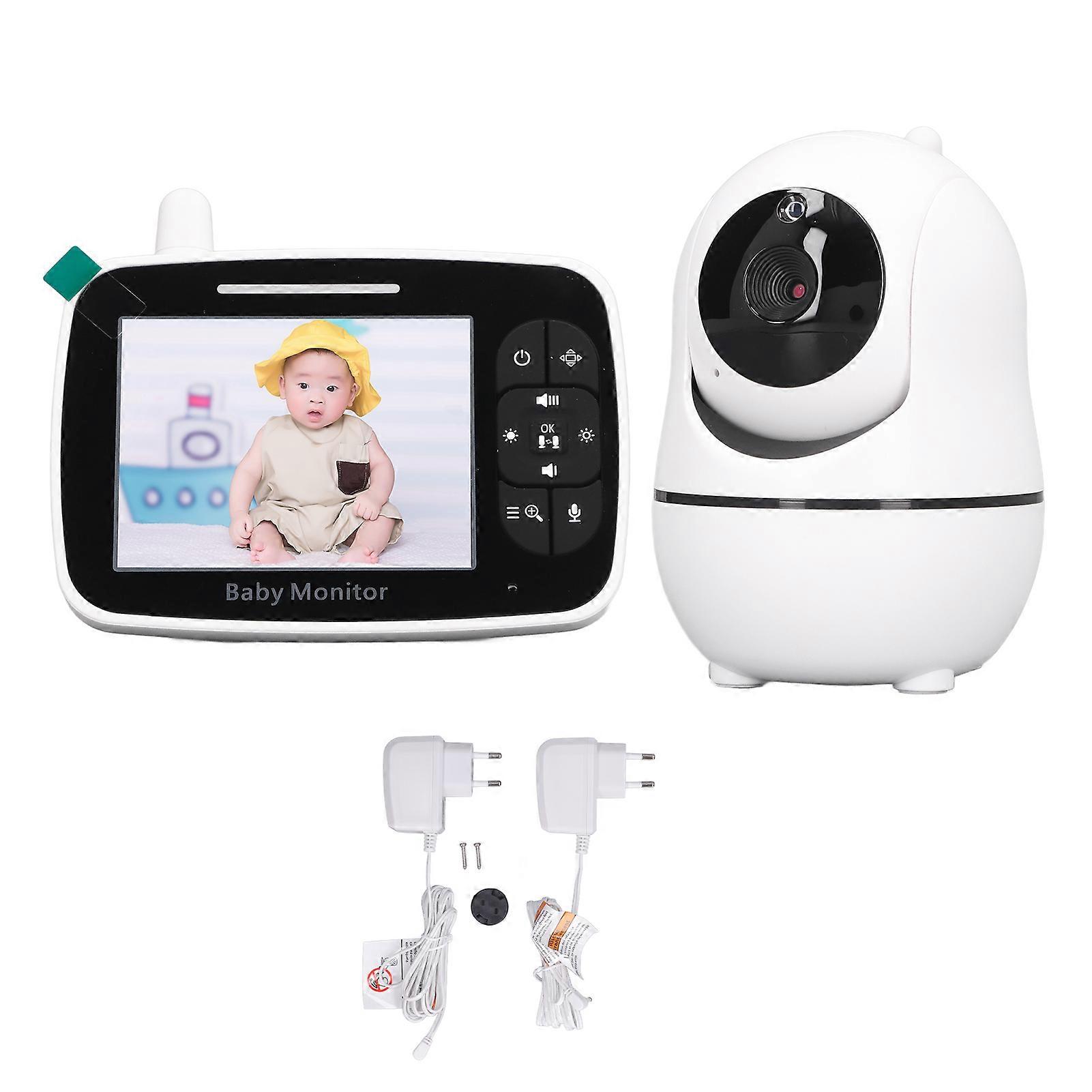 3.5in Baby Monitor Wireless 900ft Range Video Baby Monitor with Camera Audio for Infants Safety 100240V EU Plug