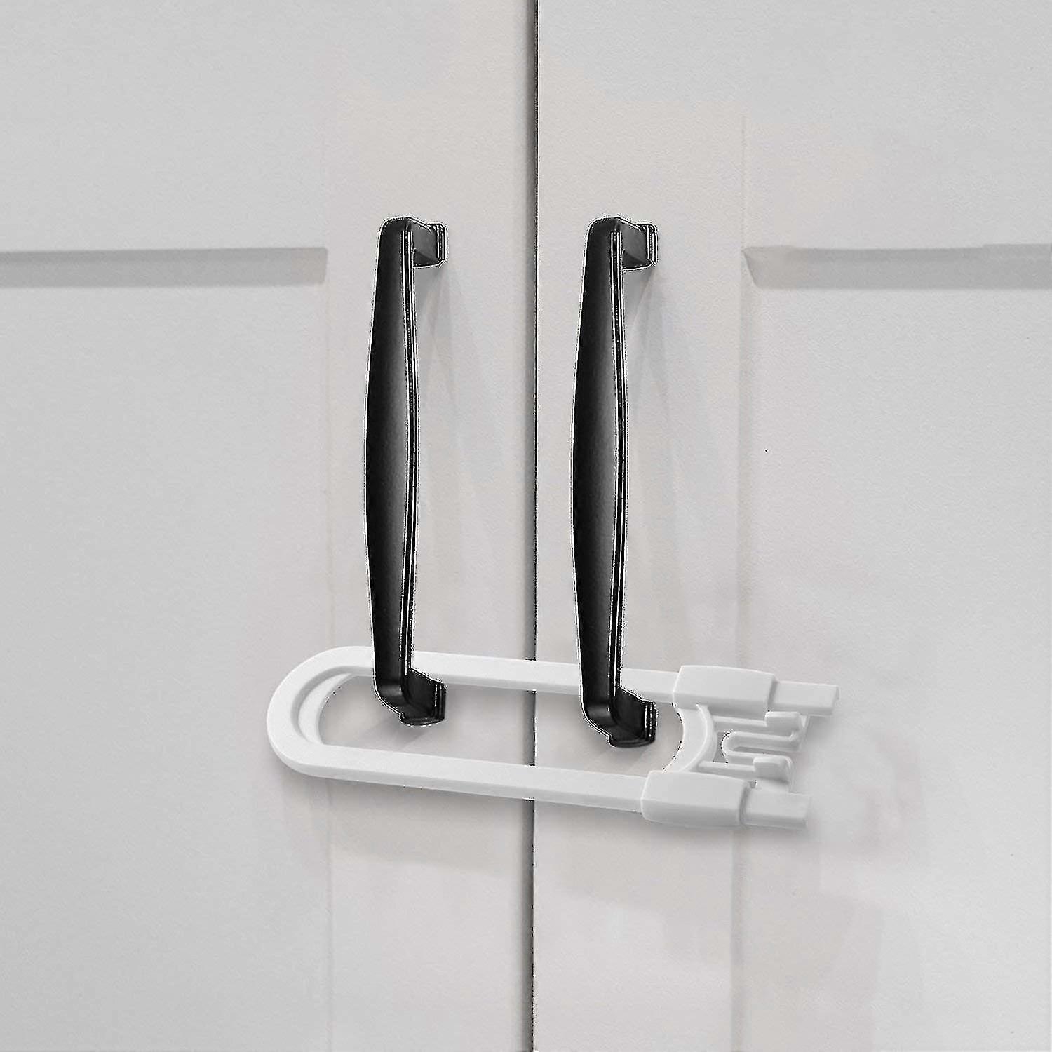 Sliding Cabinet Locks(2 Pcs, White)