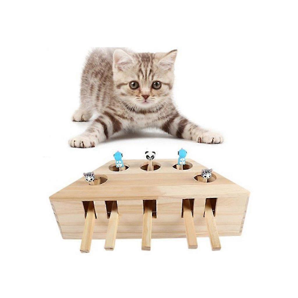 Wooden Cat Whack A-mole Toy