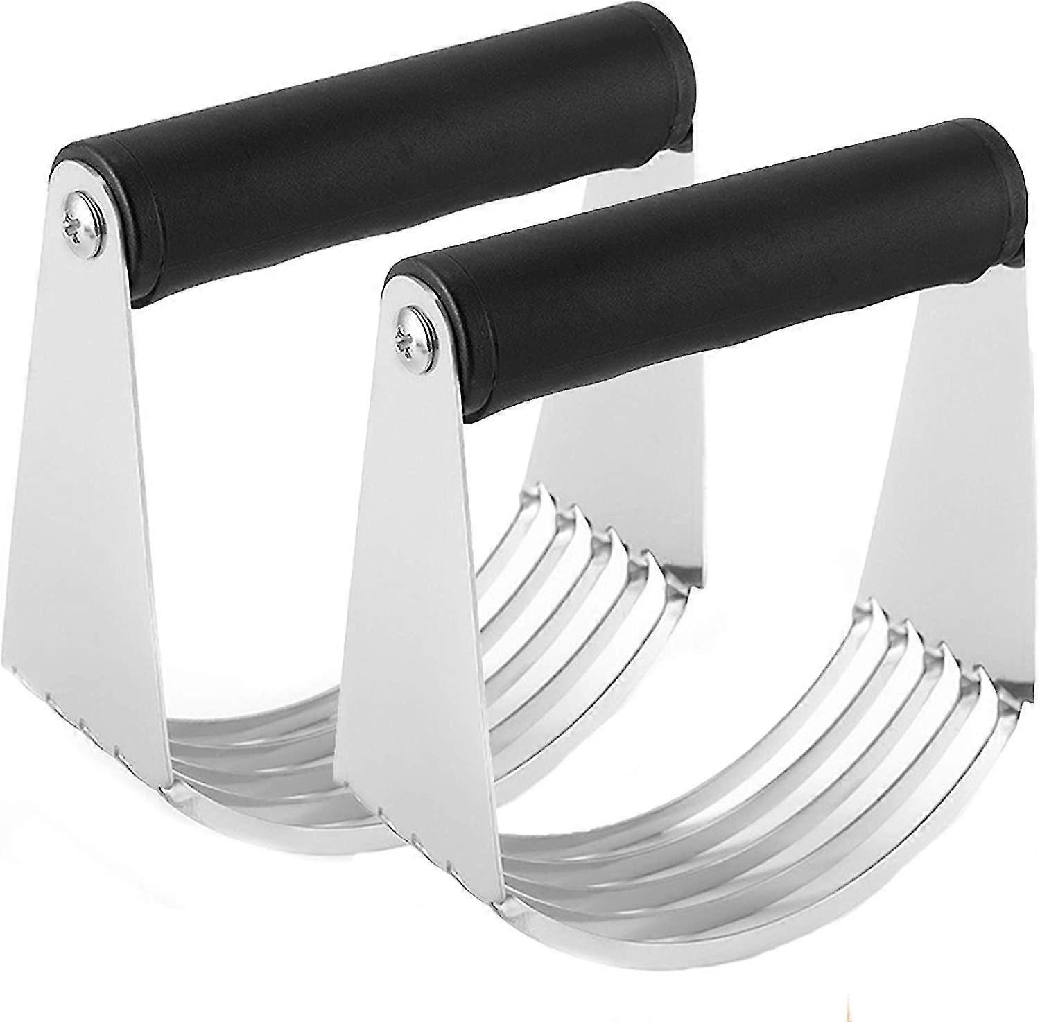2 Pieces Mixer Of Flour Butter With Manual Butter Mixer In Stainless Steel Mixer Manual Dough With Non-slip Handle For Bread Butter Biscuits