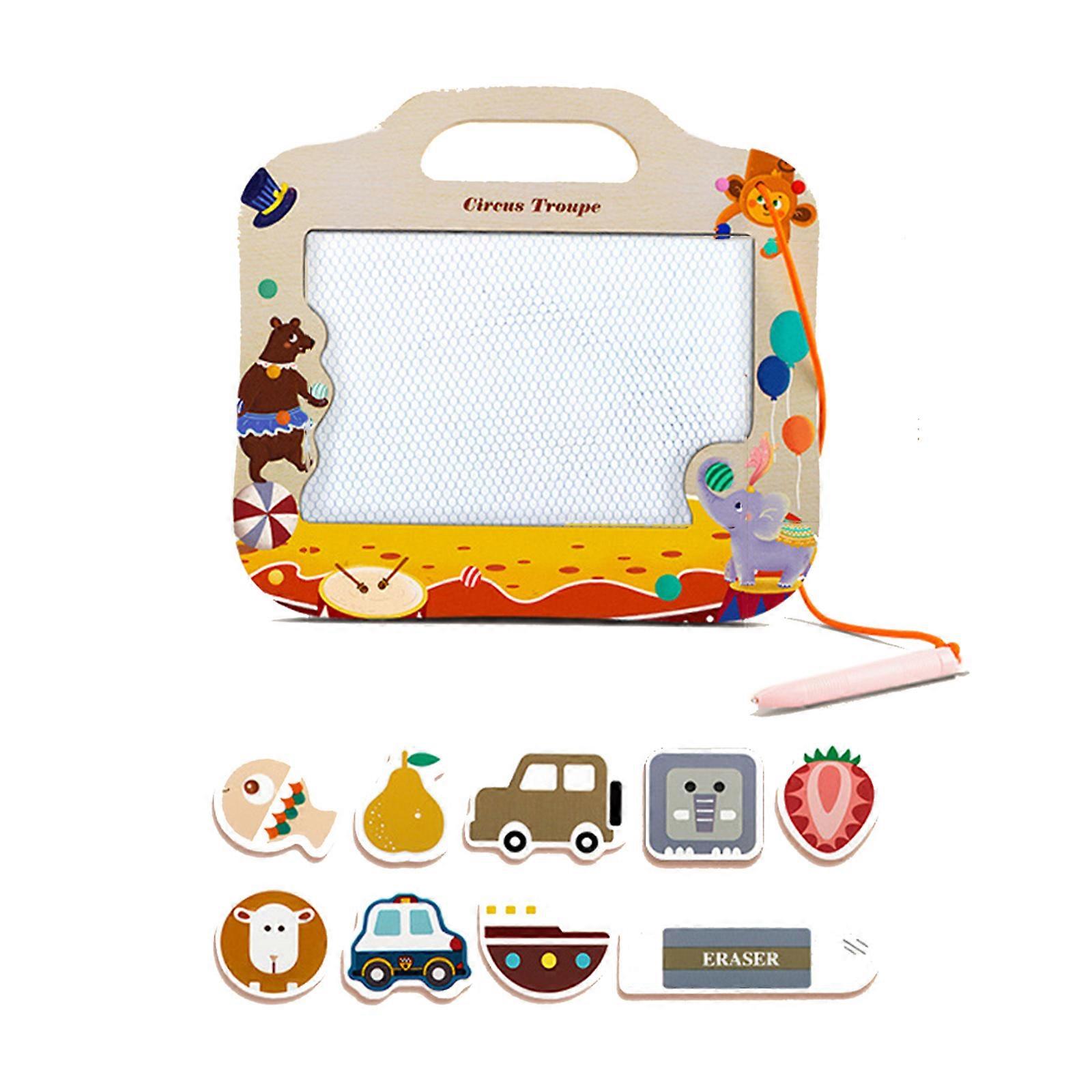 Wood Magnetic Art Brain Training Graffiti Draw Board Multifunction Set