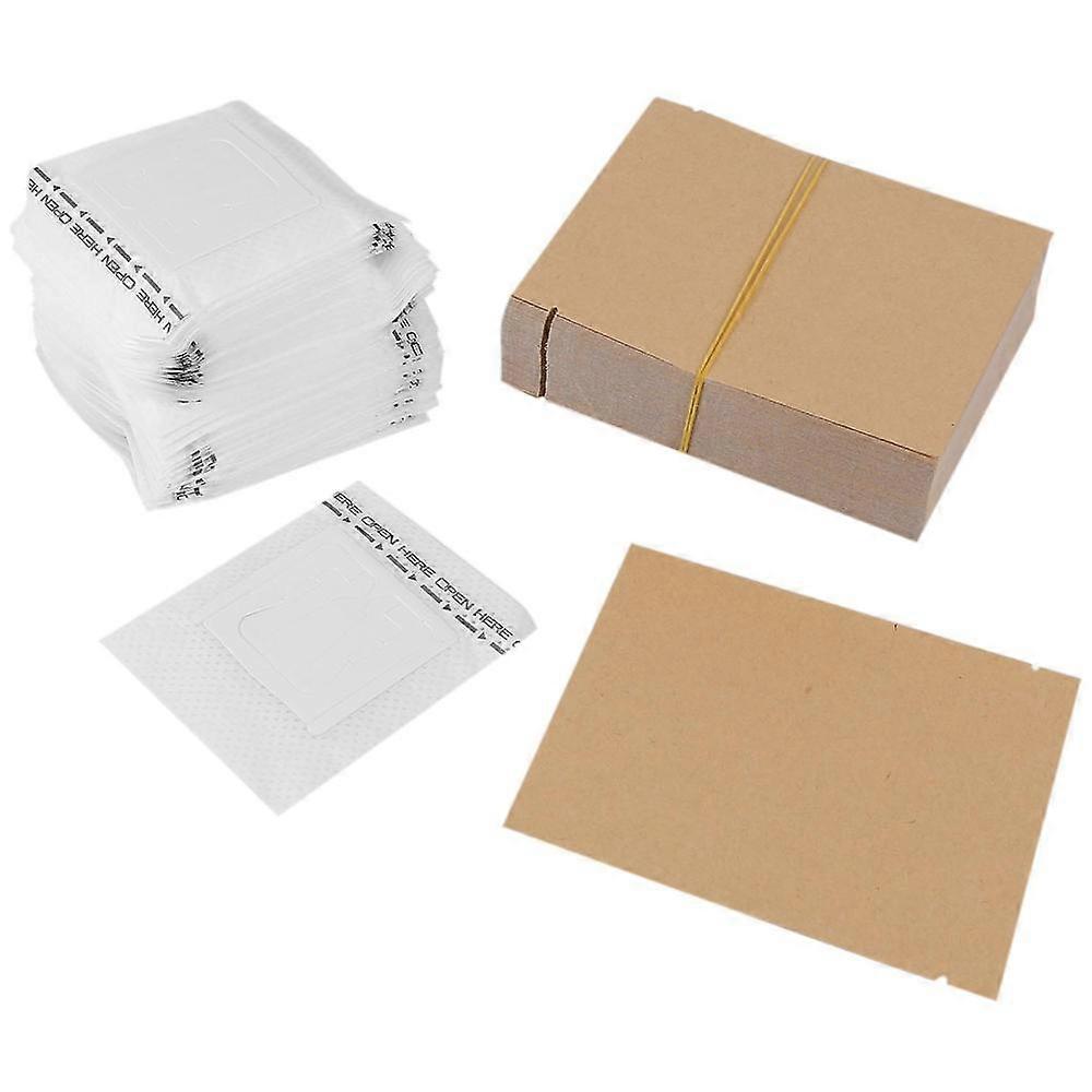 100 ensembles de sacs de filtre à café combinés et sac à café en papier kraft EZM