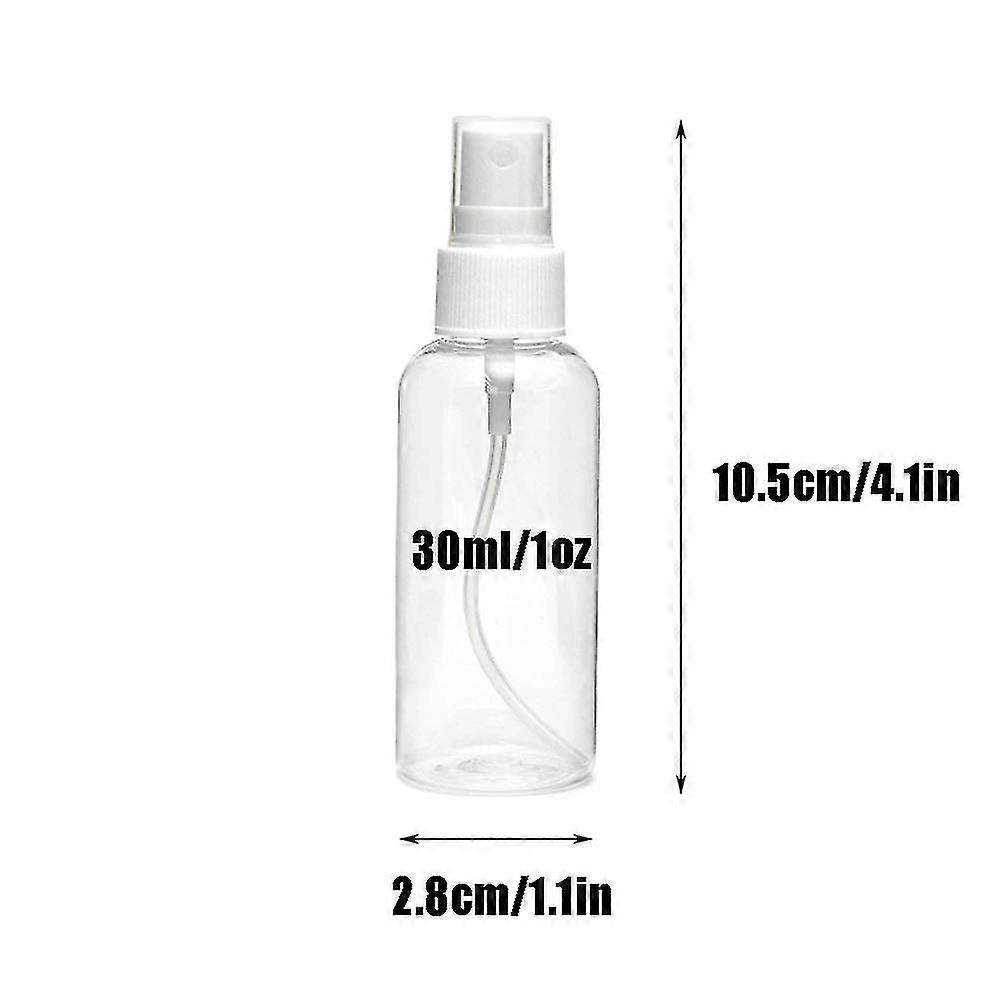 30 Pack 30ml Fine Mist Mini Clear Spray Bottles With Pump Spray Cap Refillable-reusable