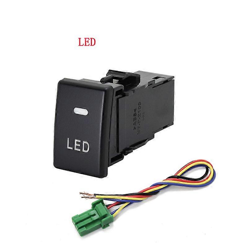 1PC LED Air Pump Air Lock Spotlight DRL Tank Rearview Mirror Heating Fan ABS Switch Button For ISUZU D-MAX