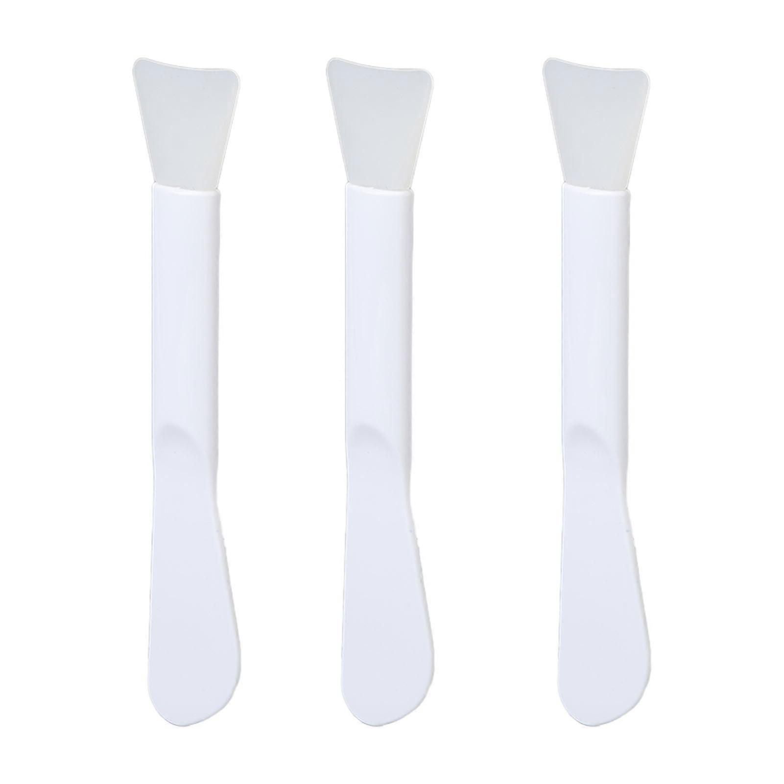 3pcs Double Head Mask Brush Soft Silicone Washable Ergonomic Design Face Mask Applicator for Beauticians Women