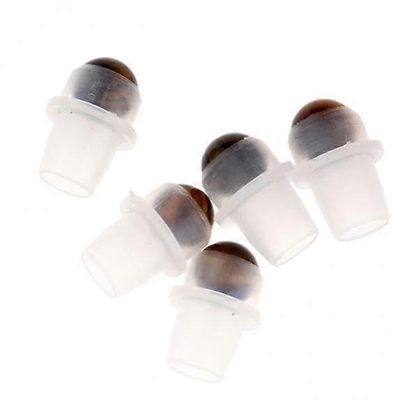 5x5Pcs Replacement Ball Roller Tops for Essential Oils Bottles  Brown