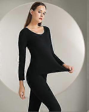 Pyjama Thermique Femme 2 Pièces - Doublure Polaire Douce - Haut Manches Longues Et Pantalon - Tenue D'Intérieur Chaud Hiver