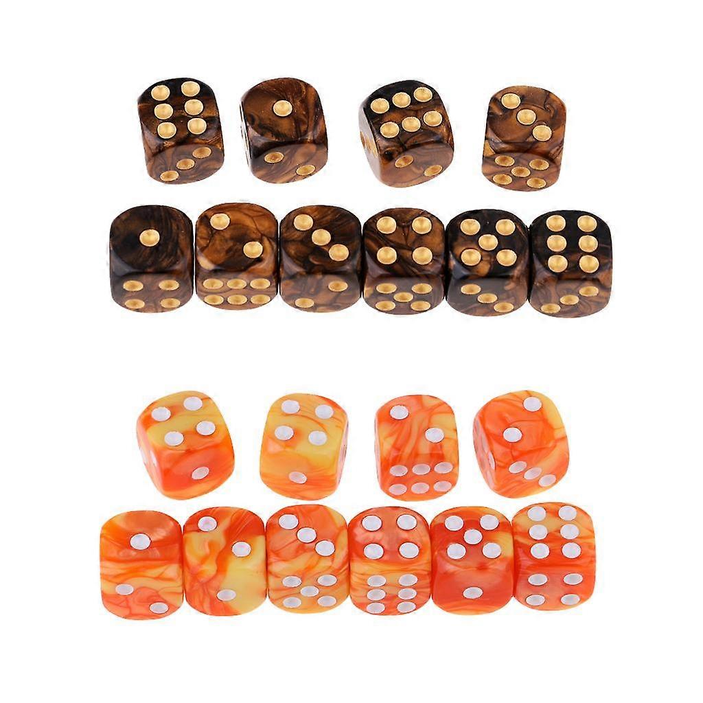 20pcs 6-sided Game Dice 16mm Dice for Board Games and Teaching Math