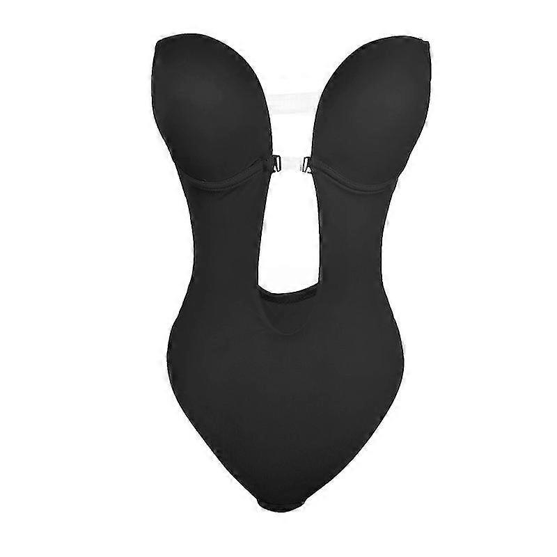 Women Plunging Deep V-neck Body Shaper Strapless Backless Bodysuit Shapewear U Plunge Full Bodysuits